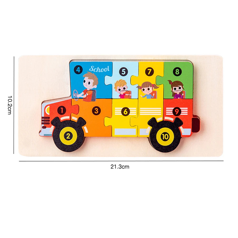 3D Wooden Animal Puzzle Toy