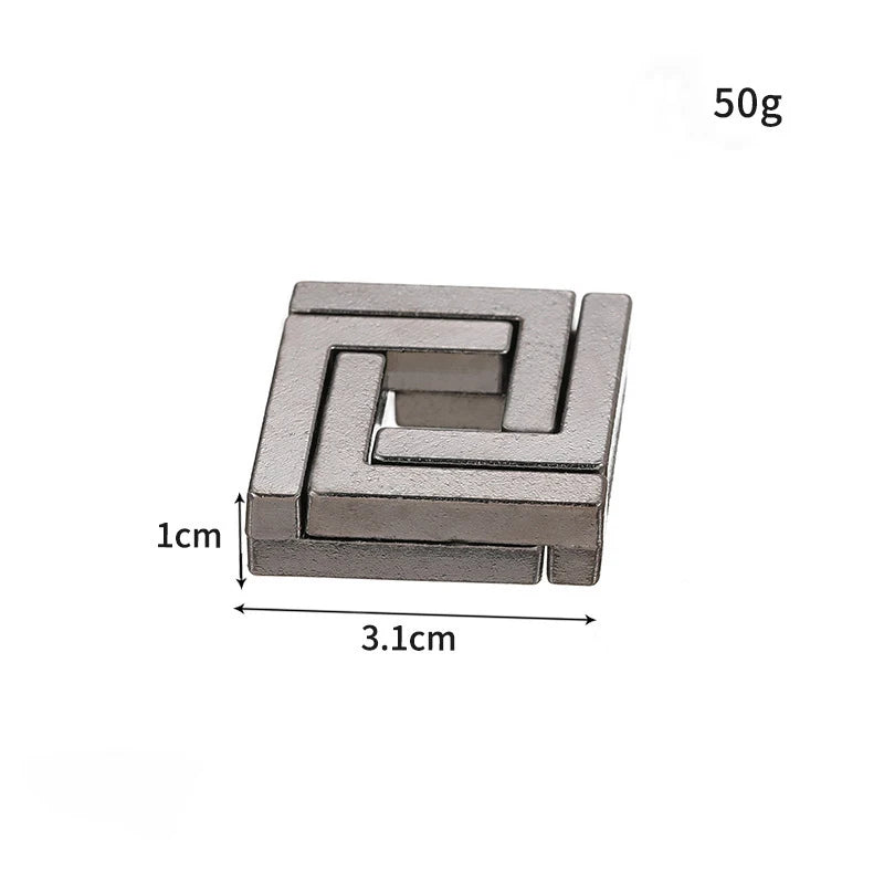 Classic Metal IQ Lock Puzzle Toy