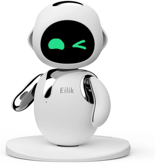 Eilik Silver Robot Pet Toy – Interactive Mini Game Companion