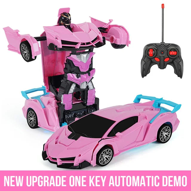 2-in-1 RC Transforming Robot Car – Kids Toy