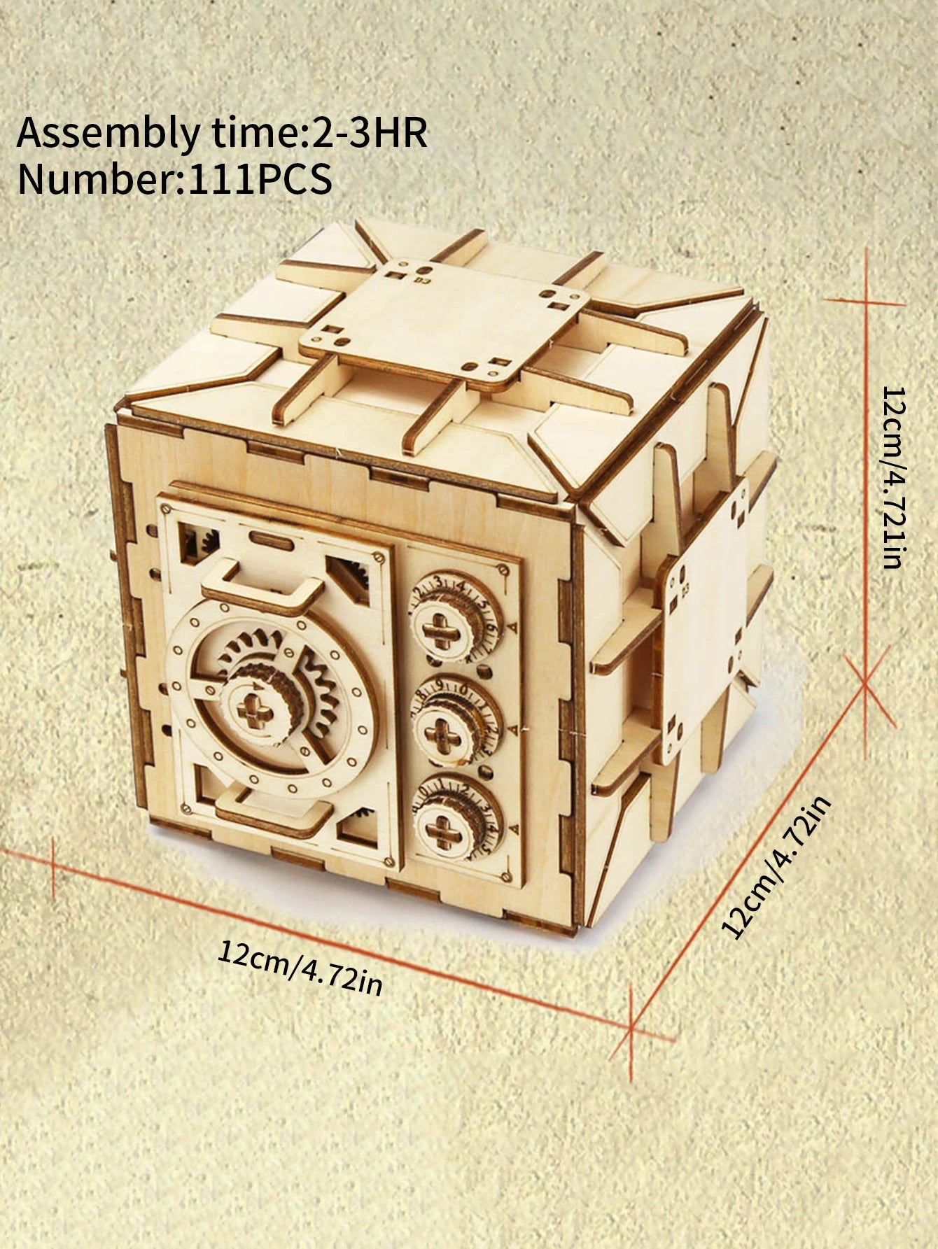 3D Wooden Puzzle Locker Box Toy