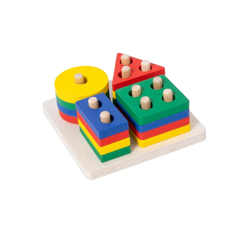 Montessori Wooden Stacking & Sorting Toy – Kids Educational Gift