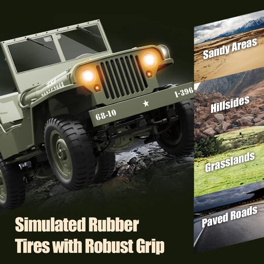 Willys RC 4WD Military Crawler Toy