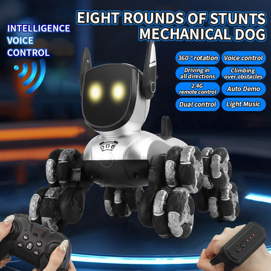Gesture Sensing RC Stunt Dog Toy Car with Voice Interaction