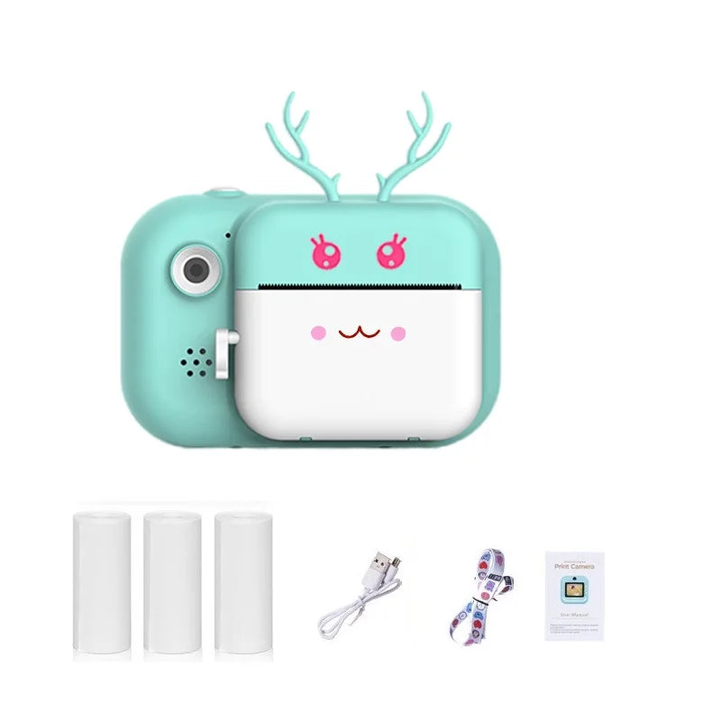 Kids 1080P HD Digital Camera Toy – Thermal Print Selfie Gift