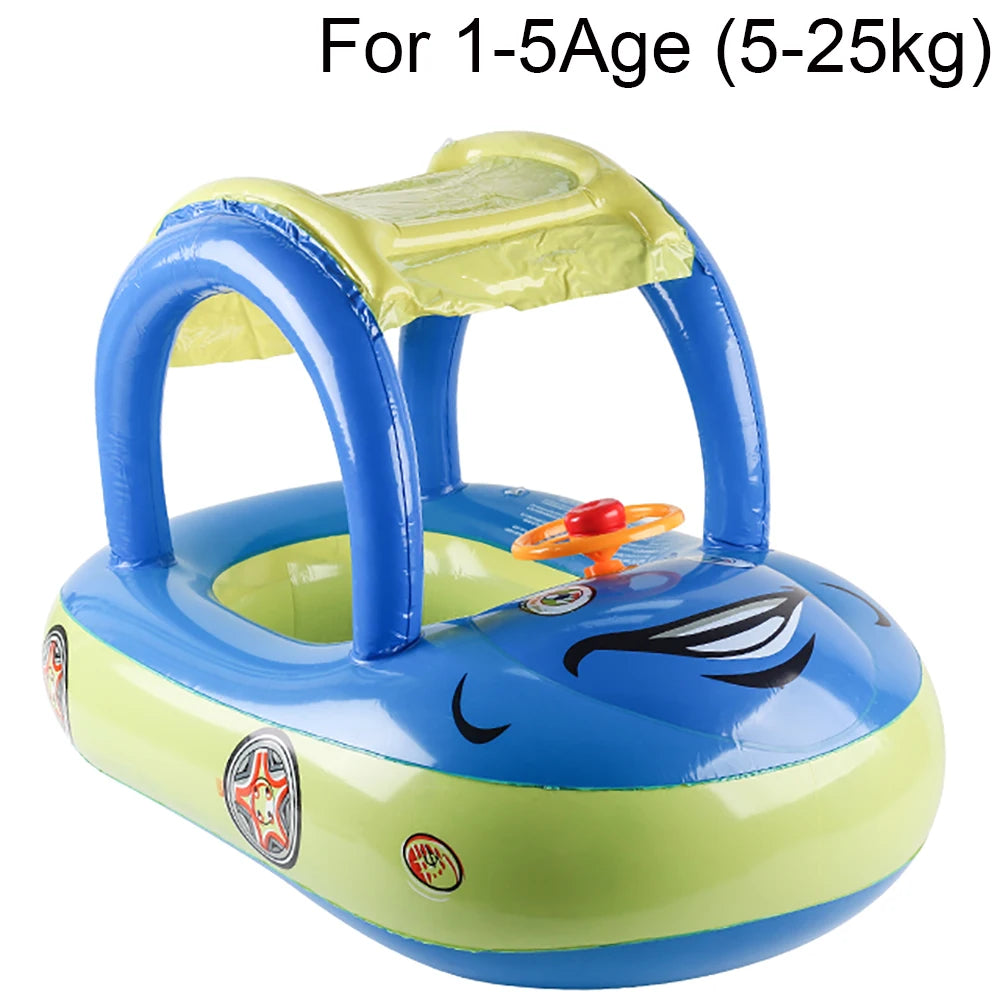 Car-Shaped Toddler Pool Float – Baby Swim Ring Toy