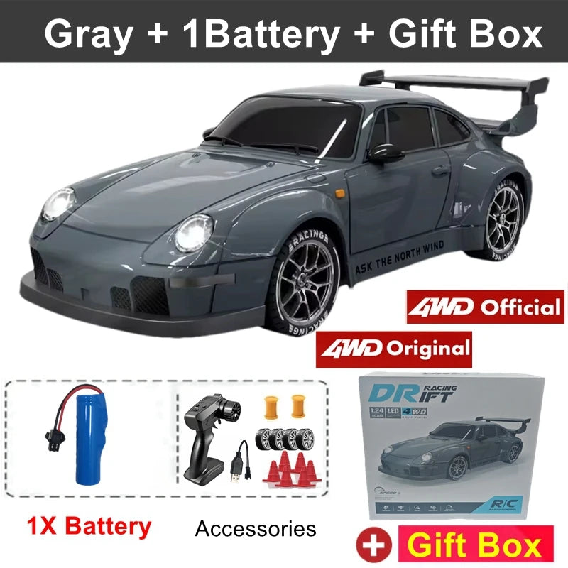 4WD RC Drift Car – High-Speed LED Toy