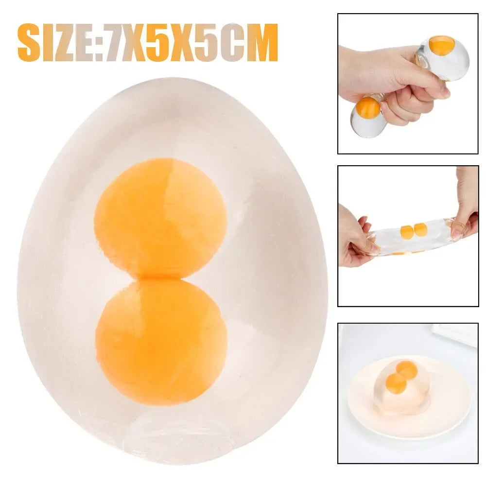 Squishy Egg Yolk Ball – Stress Relief Toy for Kids & Adults