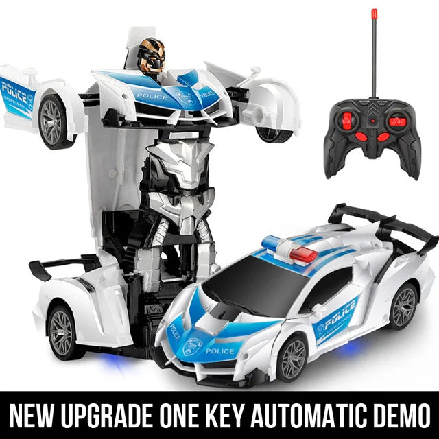 2-in-1 RC Transforming Robot Car – Kids Toy