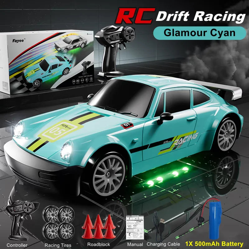 4WD RC Drift Car – High-Speed LED Toy