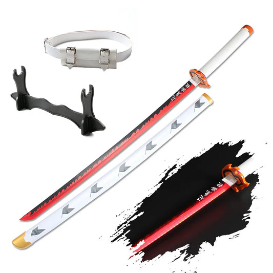 Demon Slayer 104cm Light-Up Katana Cosplay Sword with Belt & Holder