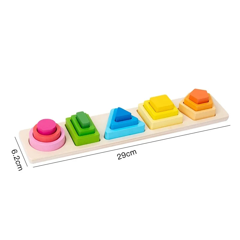 Montessori Wooden Stacking & Sorting Toy – Kids Educational Gift