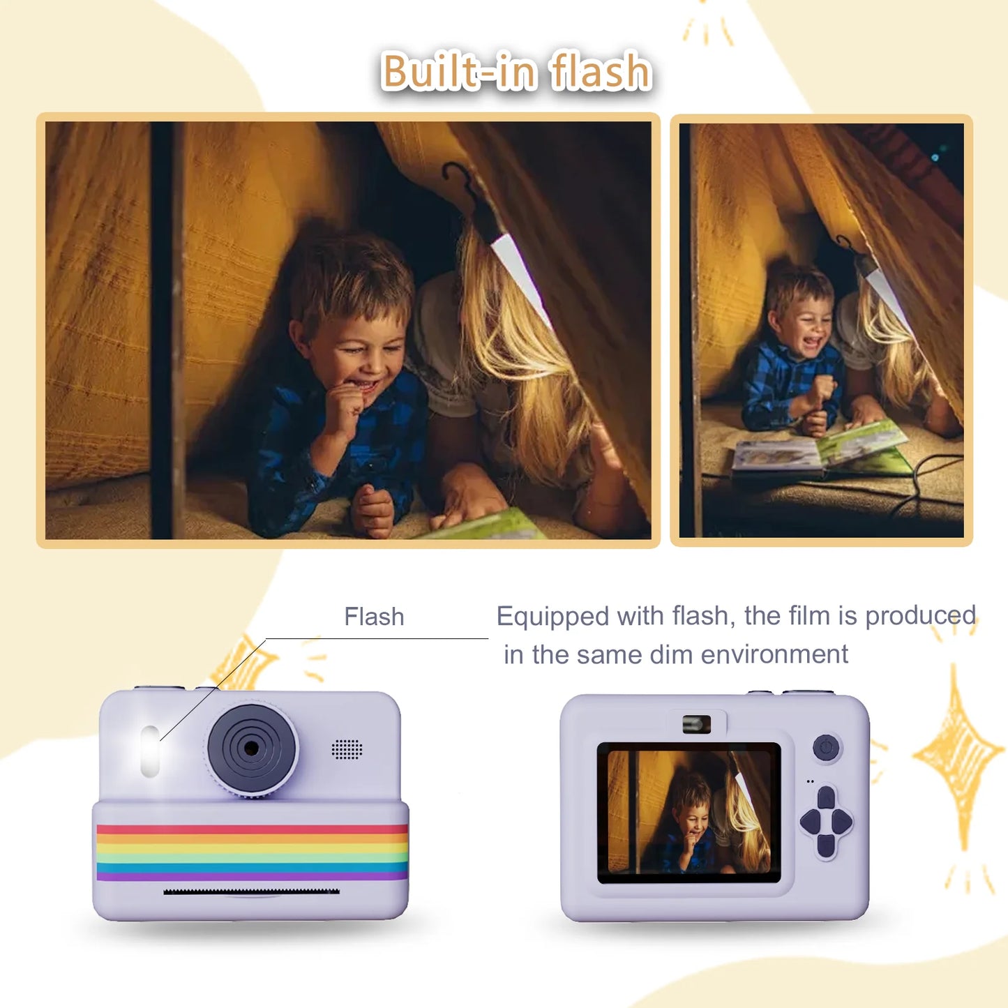 Kids Digital Camera with Mini Printer – Instant Photo Toy