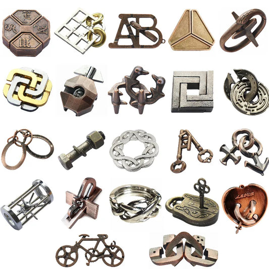 Classic Metal IQ Lock Puzzle Toy