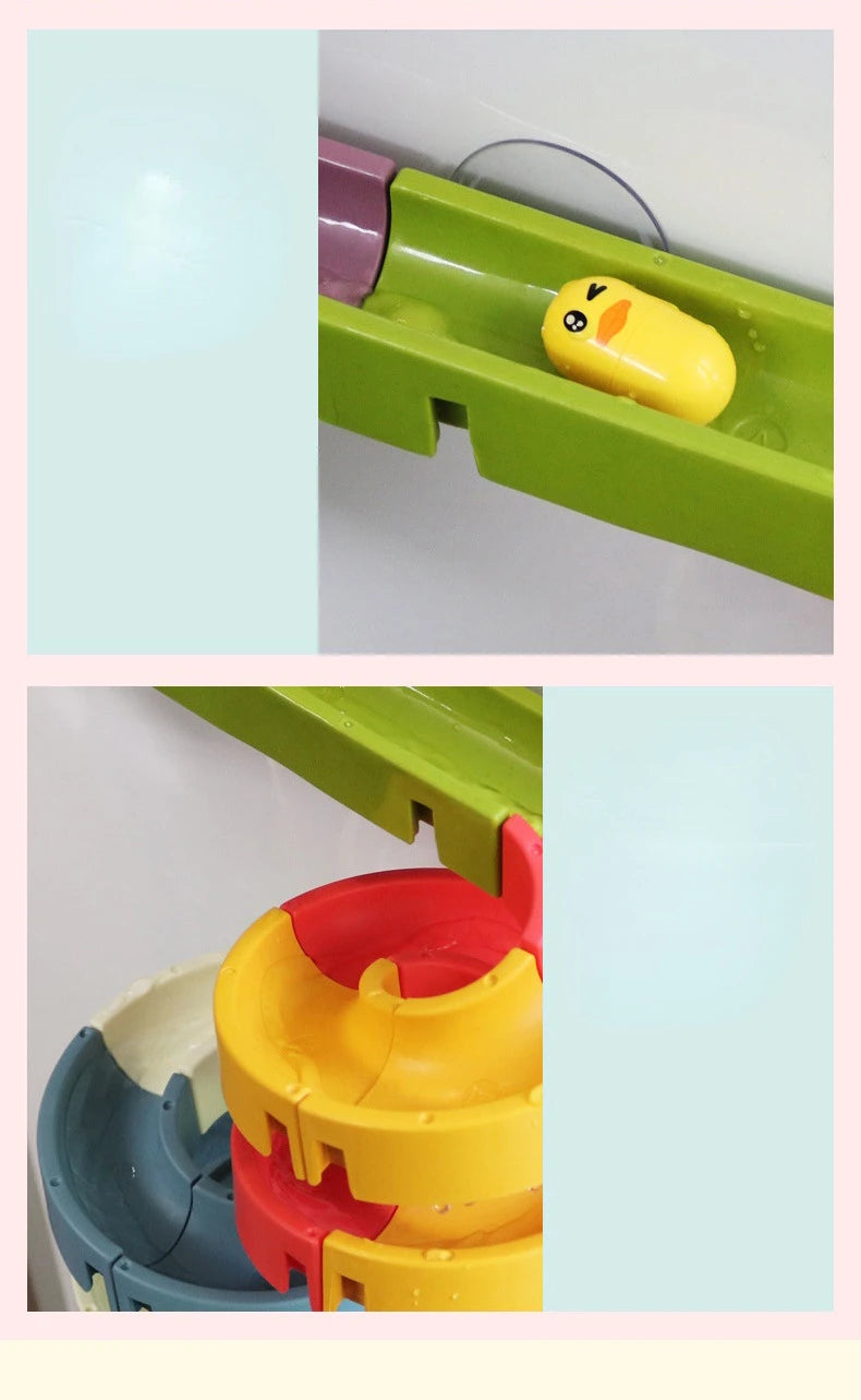 Baby Bath Toy – Duck Water Slide with Suction Cup