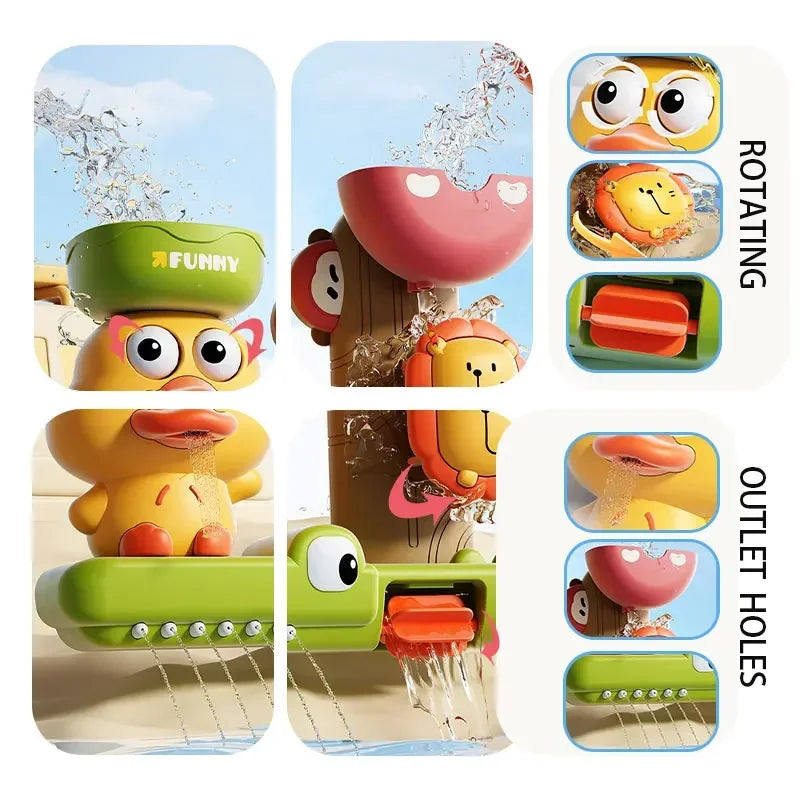 Baby Bath Toy – Waterwheel Duck & Flower Fun