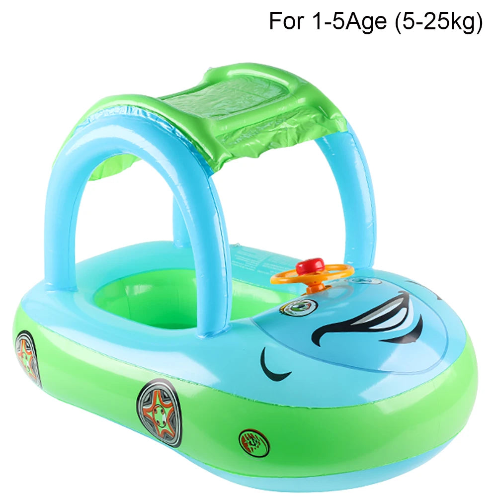 Car-Shaped Toddler Pool Float – Baby Swim Ring Toy