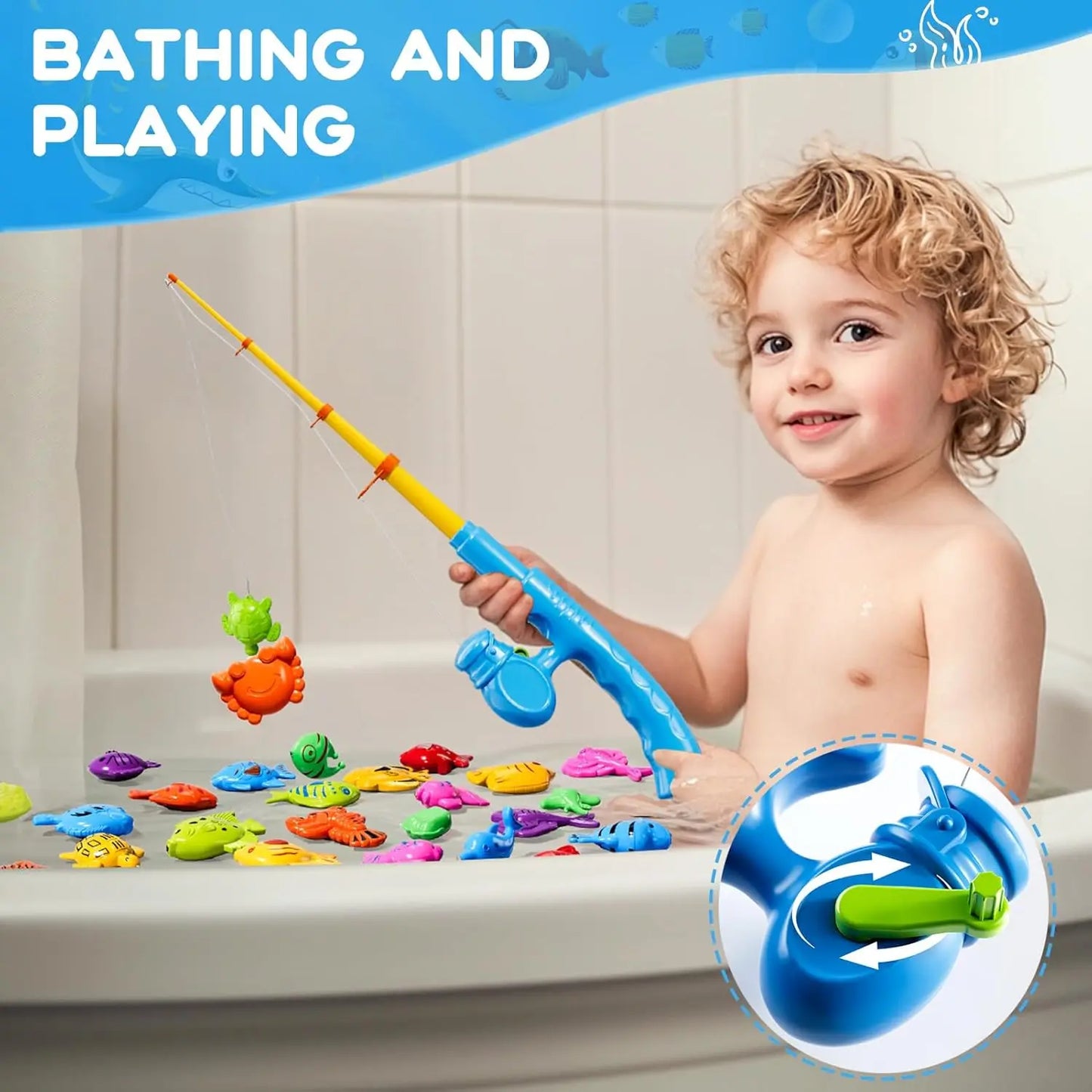 Kids Bath Fishing Toy – Floating Water Game