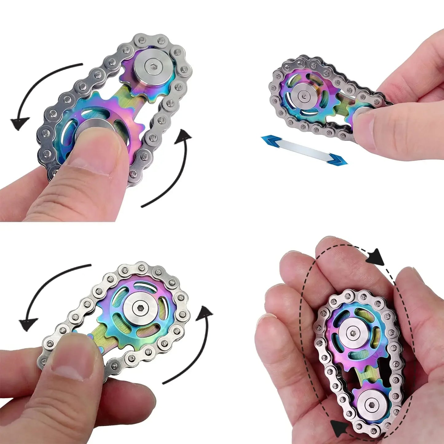 Metal Gear Fidget Spinner – Stress Relief Toy for Adults