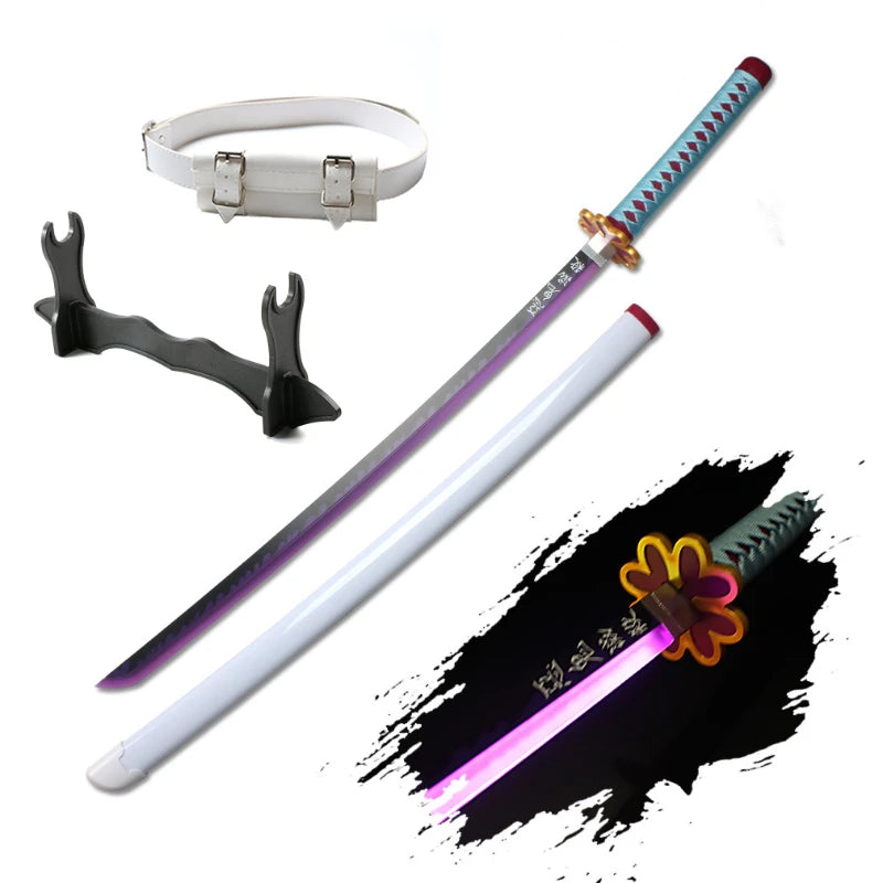 Demon Slayer 104cm Light-Up Katana Cosplay Sword with Belt & Holder