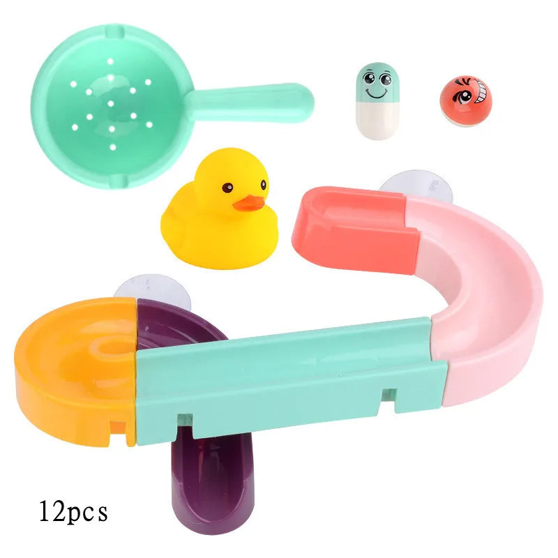 Baby Bath Toy – Duck Water Slide with Suction Cup