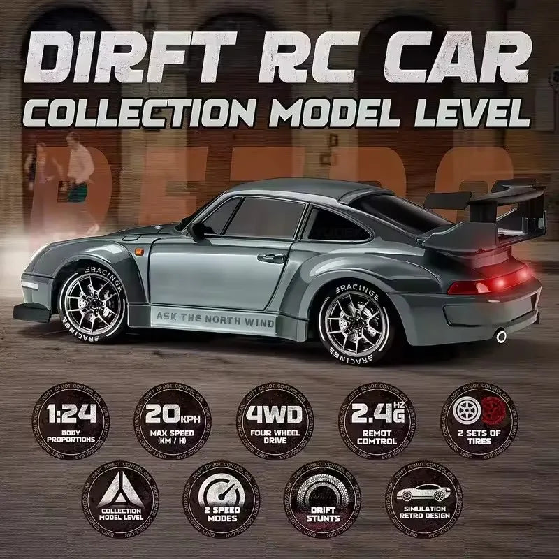 4WD RC Drift Car – High-Speed LED Toy