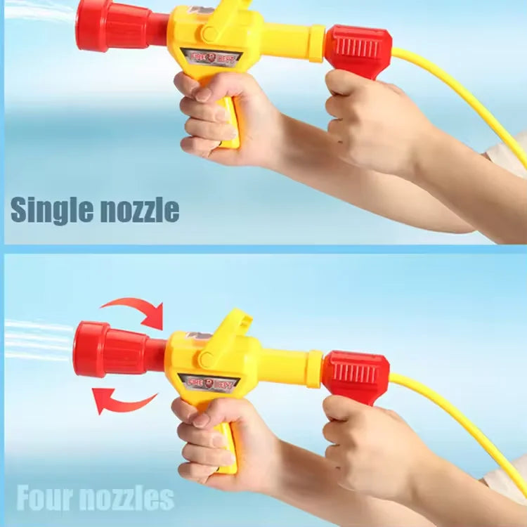 Firefighter backpack water gun toy with pistol spray