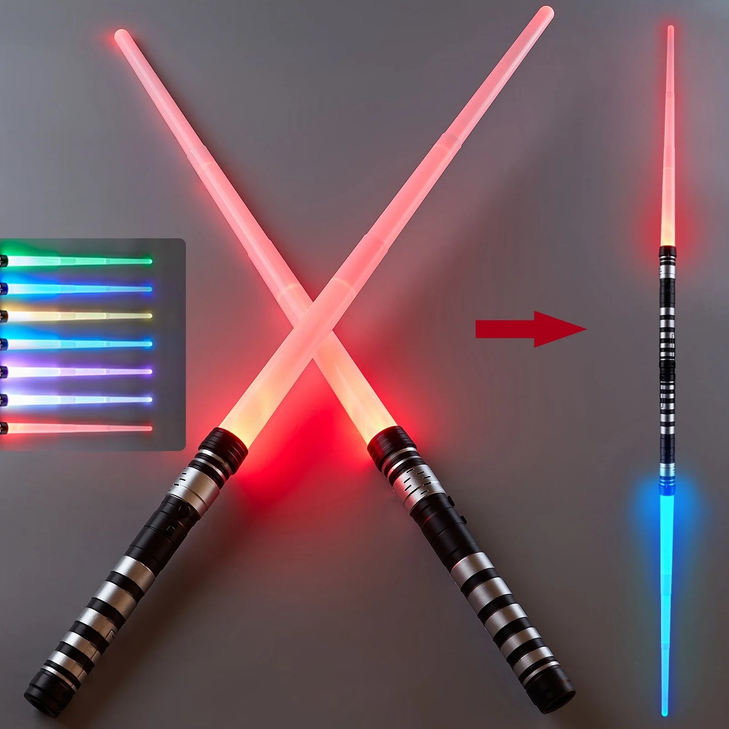 Retractable 7-Color Lightsaber Toy with Sound & Light Show