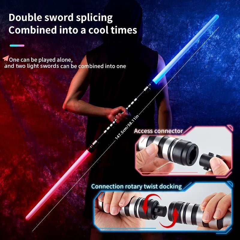 Retractable 7-Color Lightsaber Toy with Sound & Light Show