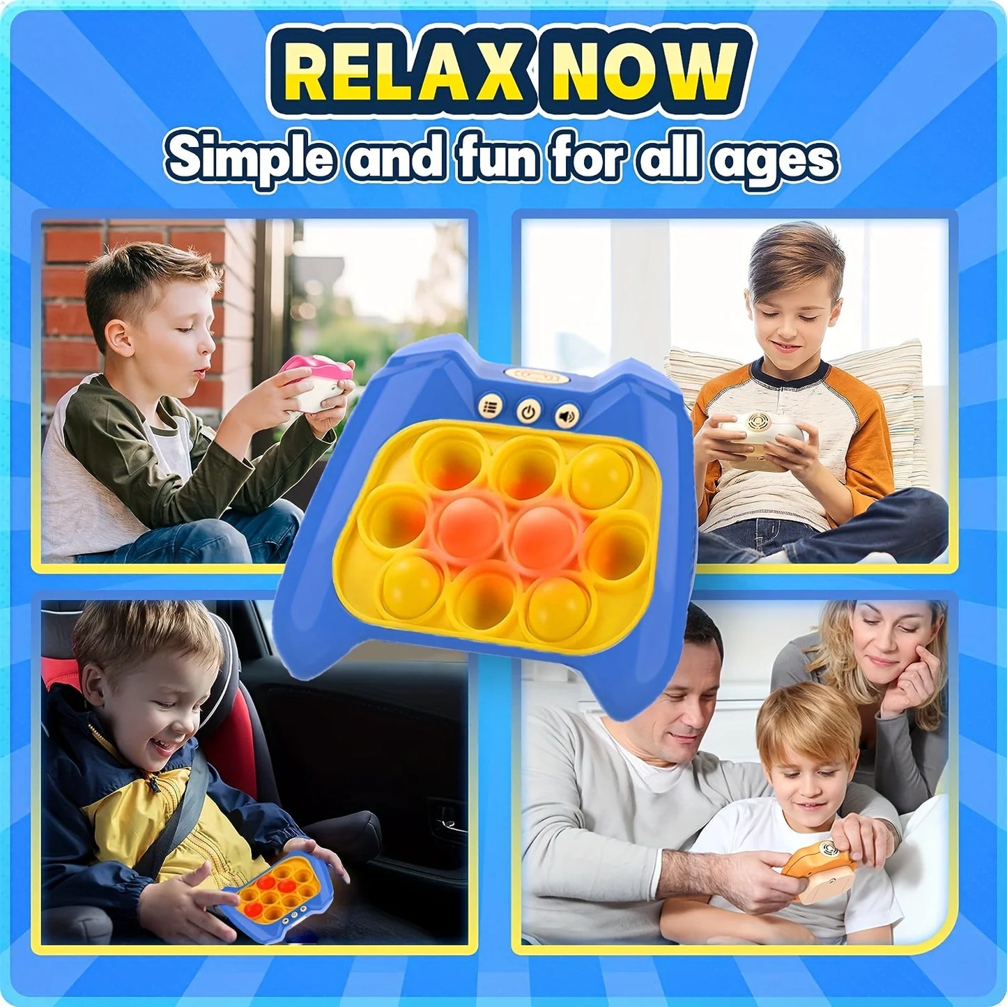Portable Pop Light Fidget Game Toy – Stress Relief for Kids