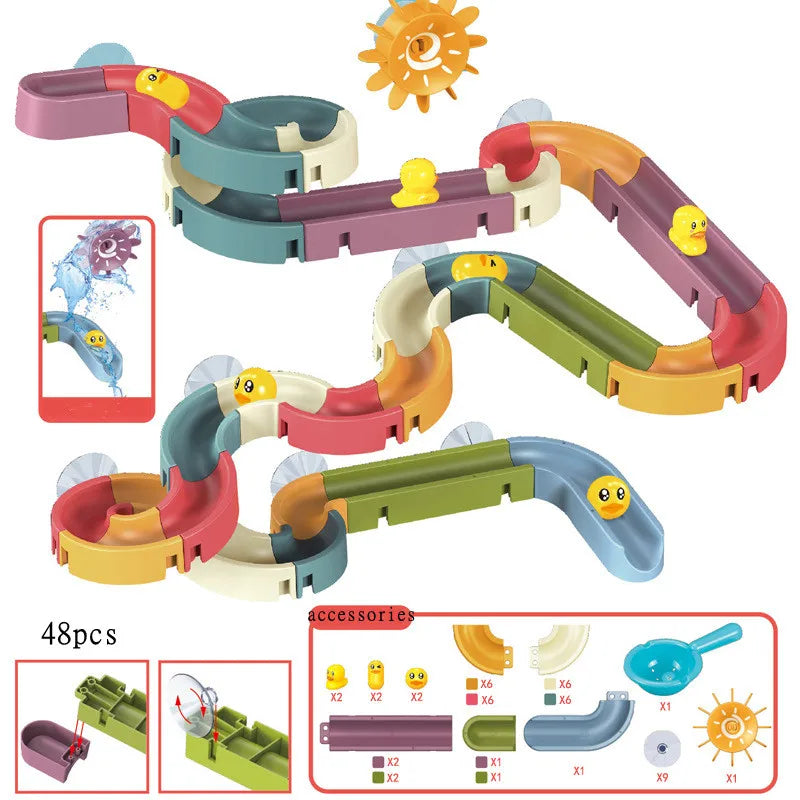 Baby Bath Toy – Duck Water Slide with Suction Cup