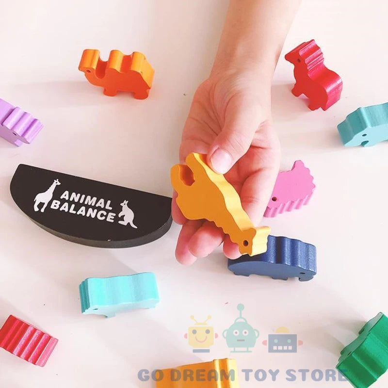 Animal Dinosaur Wooden Balance Blocks Toy