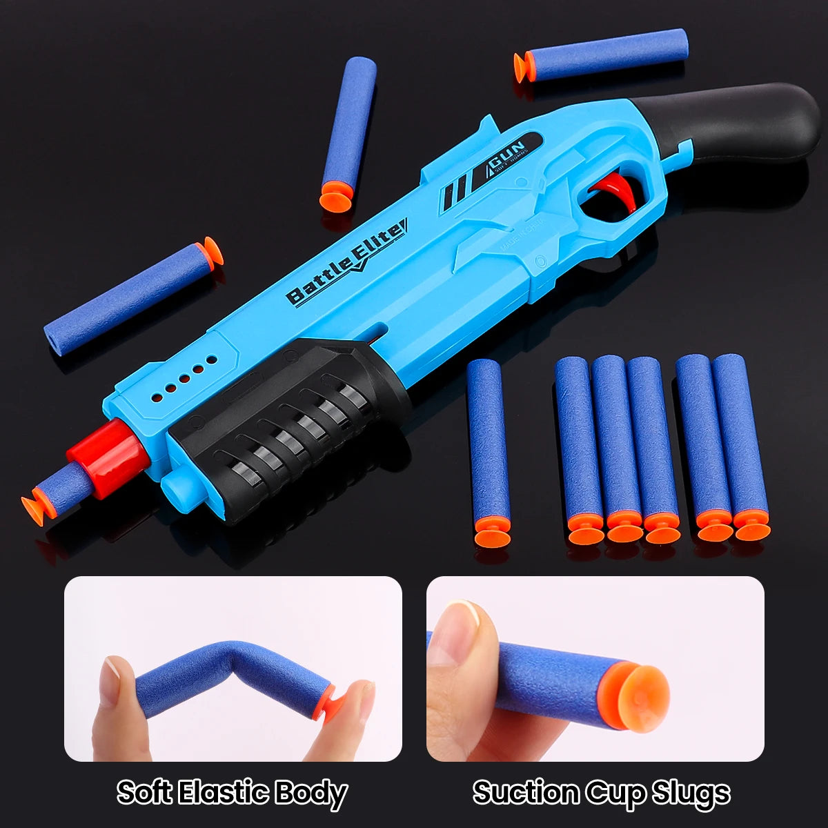 Kids Soft Bullet Blaster Foam Dart Toy Gun