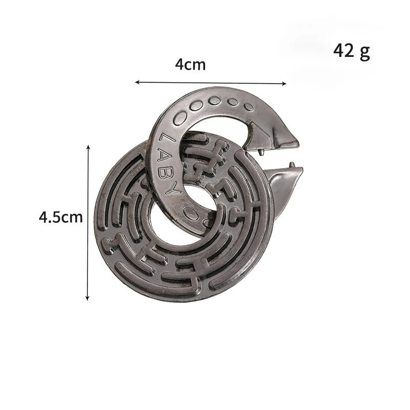 Classic Metal IQ Lock Puzzle Toy