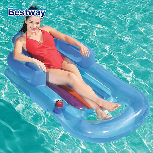 Inflatable Pool Float with Headrest – Bestway Lounger