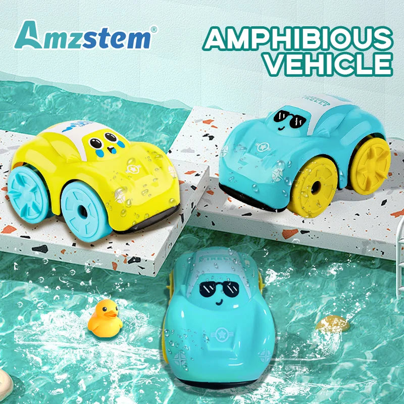 Amphibious Floating Toy Cars – Baby Bath & Water Play Gift
