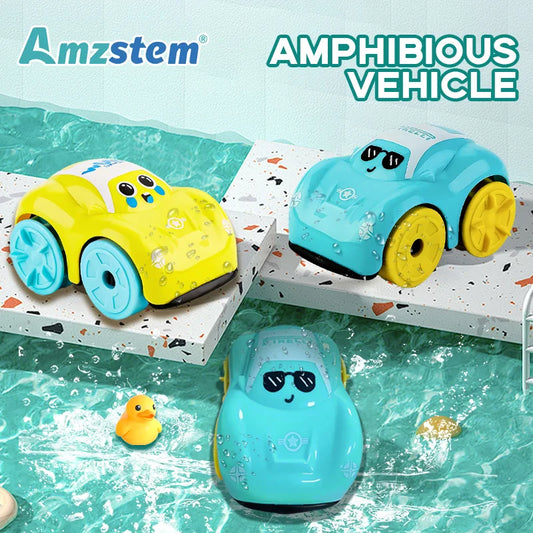 Amphibious Floating Toy Cars – Baby Bath & Water Play Gift