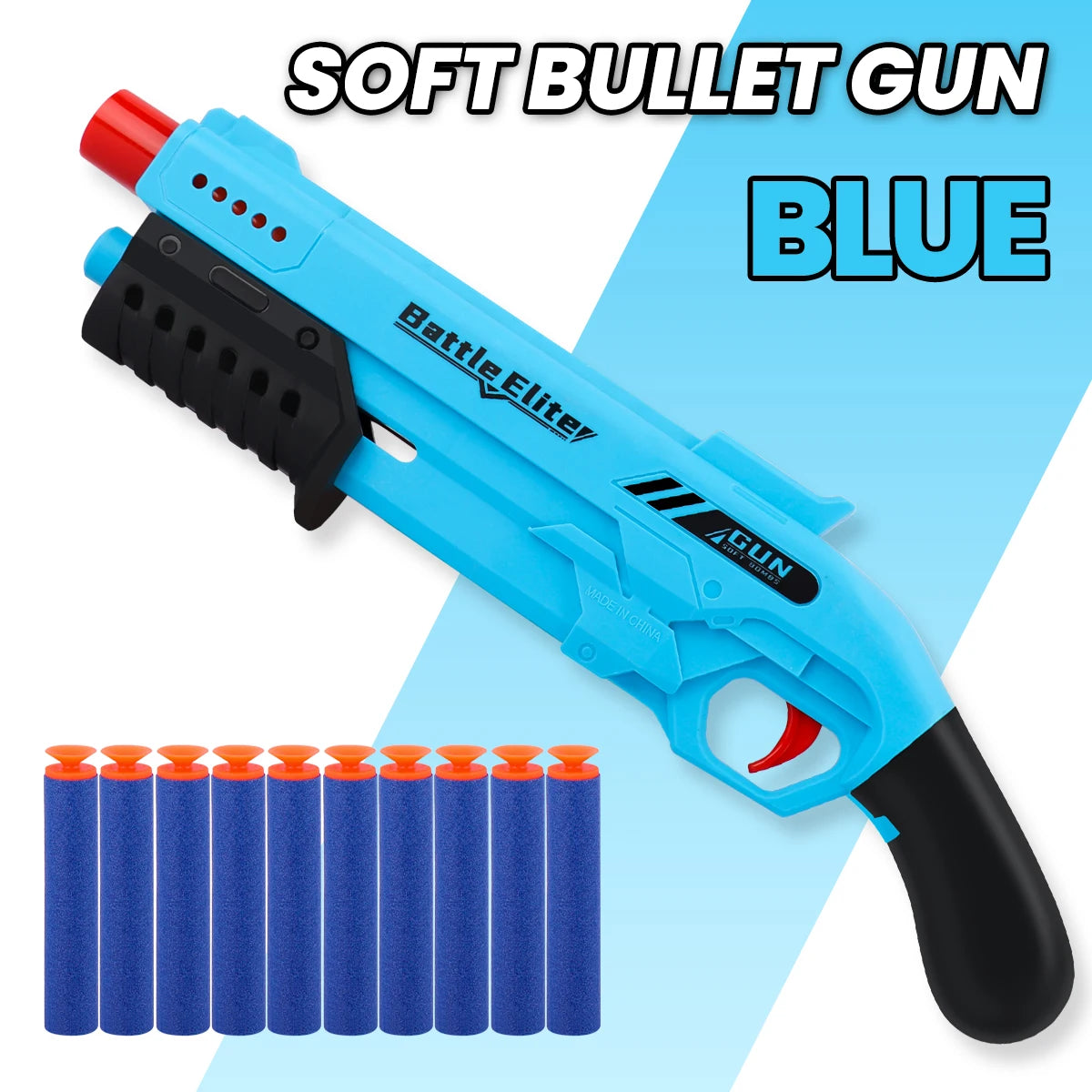 Kids Soft Bullet Blaster Foam Dart Toy Gun