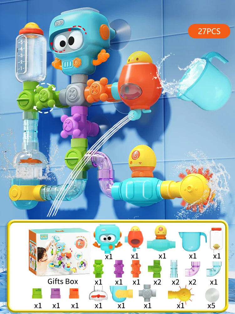 Toddler Water Toy – Bath Spinner Game with Suction Cups