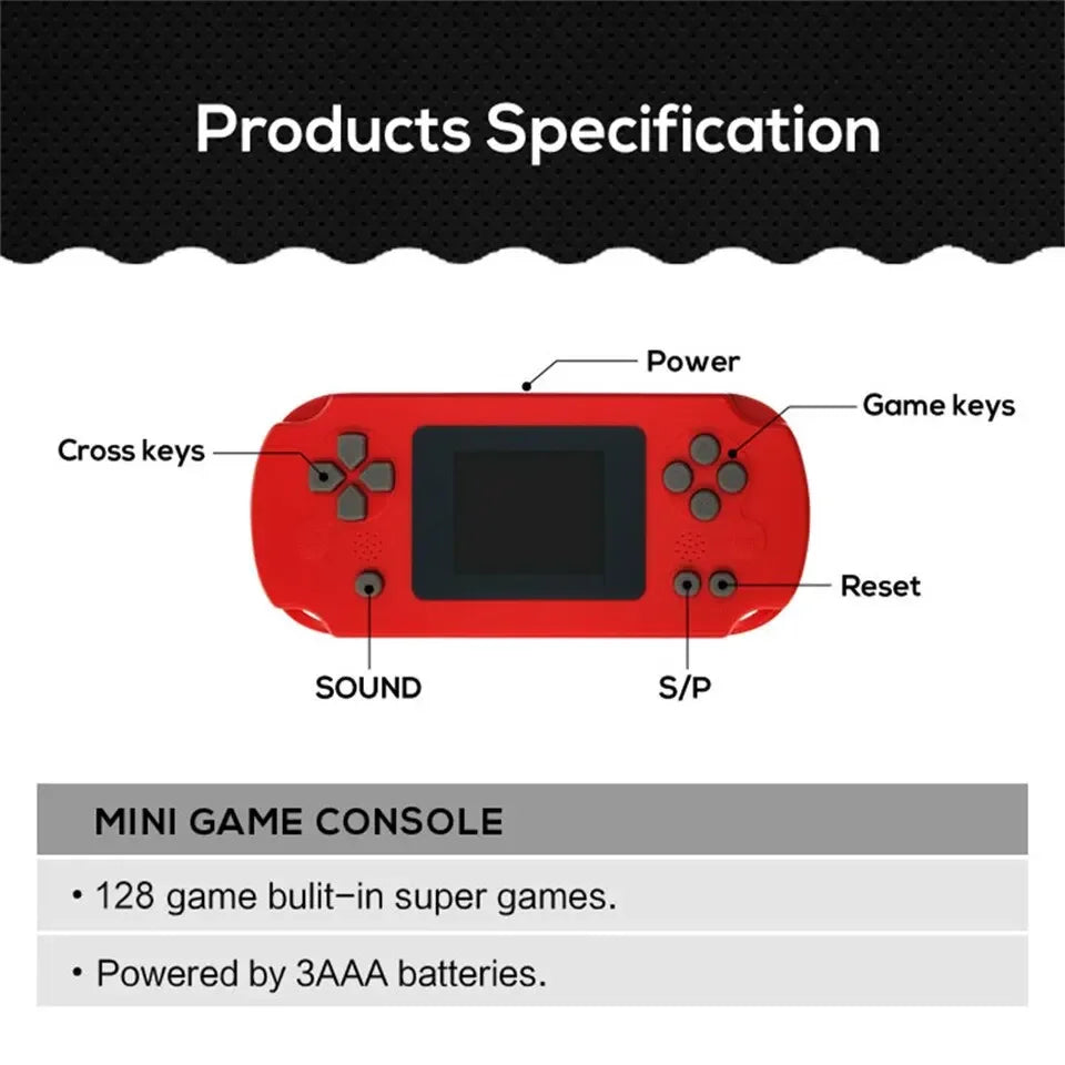 Retro Mini Handheld Game Console – Kids 8Bit Toy