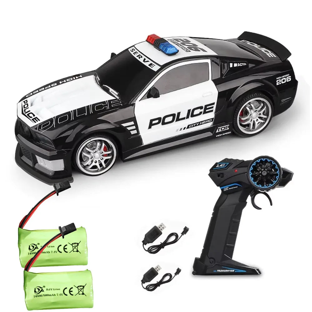 1:12 RC Police Car Toy – Fast Chase Toy with Lights