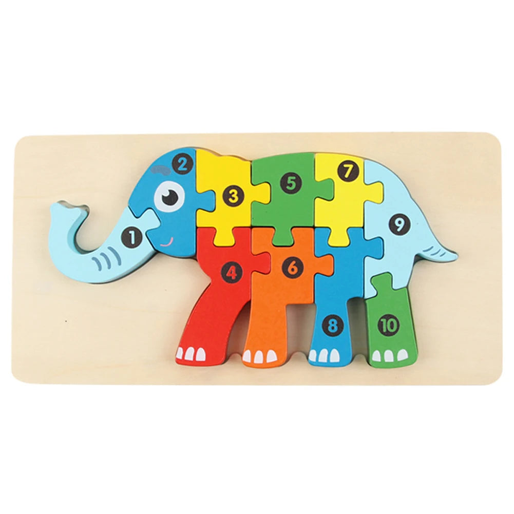 3D Wooden Animal Puzzle Toy