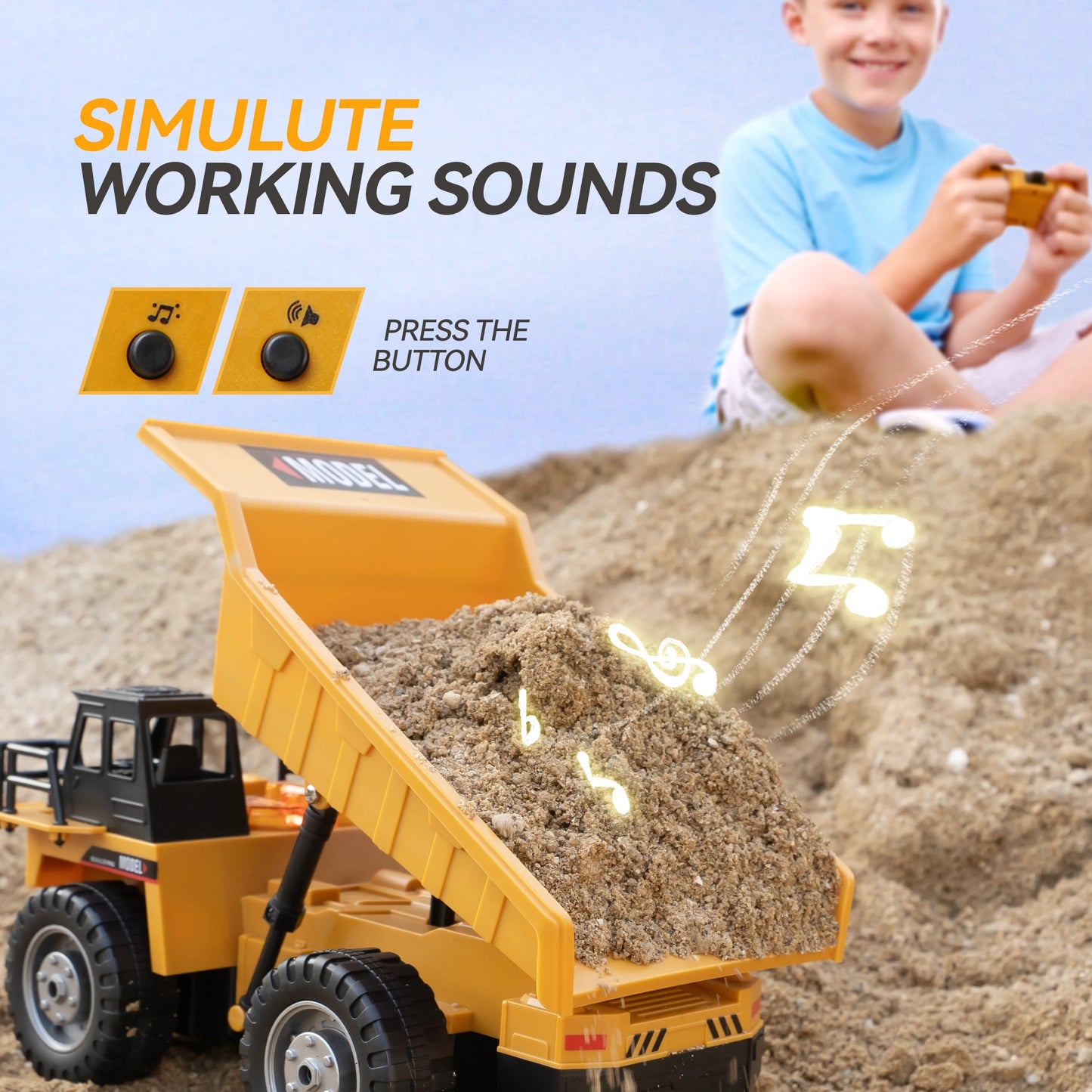 RC Excavator & Dump Truck – Construction Toy