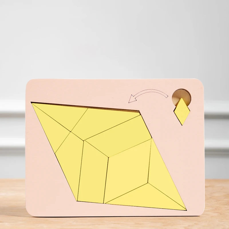 Geometric Wooden Jigsaw Puzzle Toy