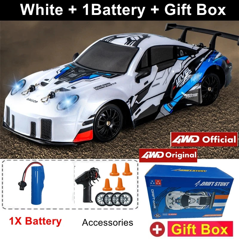 4WD RC Drift Car – High-Speed LED Toy