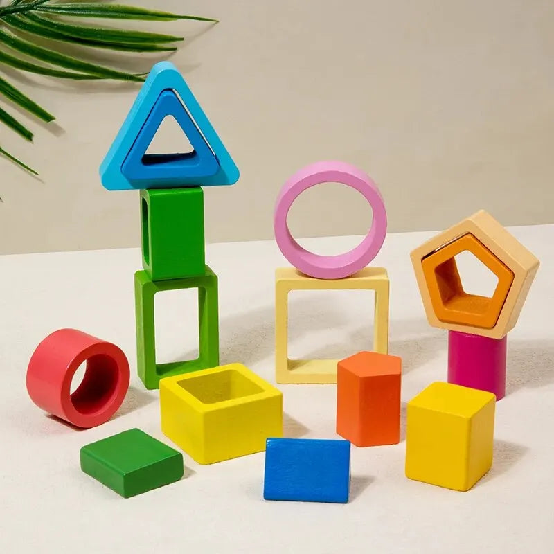 Montessori Wooden Stacking & Sorting Toy – Kids Educational Gift