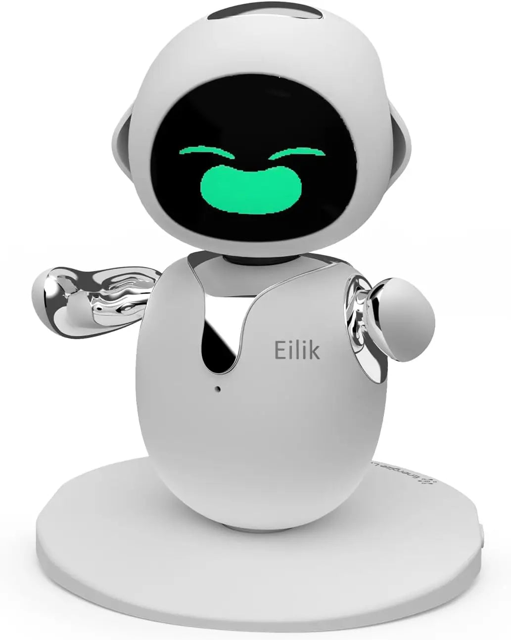 Eilik Silver Robot Pet Toy – Interactive Mini Game Companion