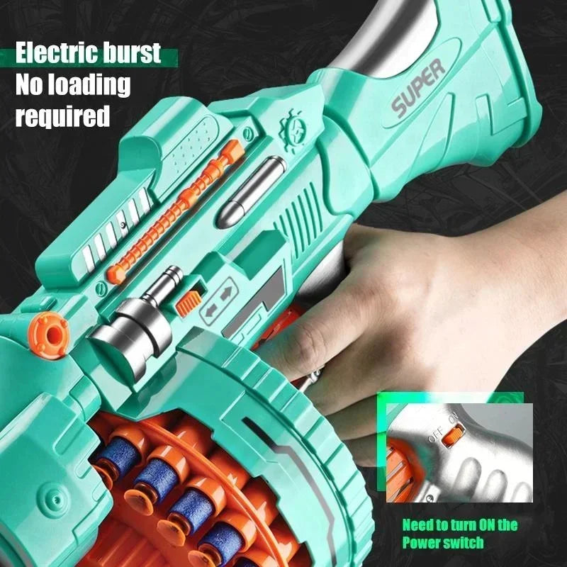 Kids Electric Nerf-Style Gatling Soft Bullet Gun Toy