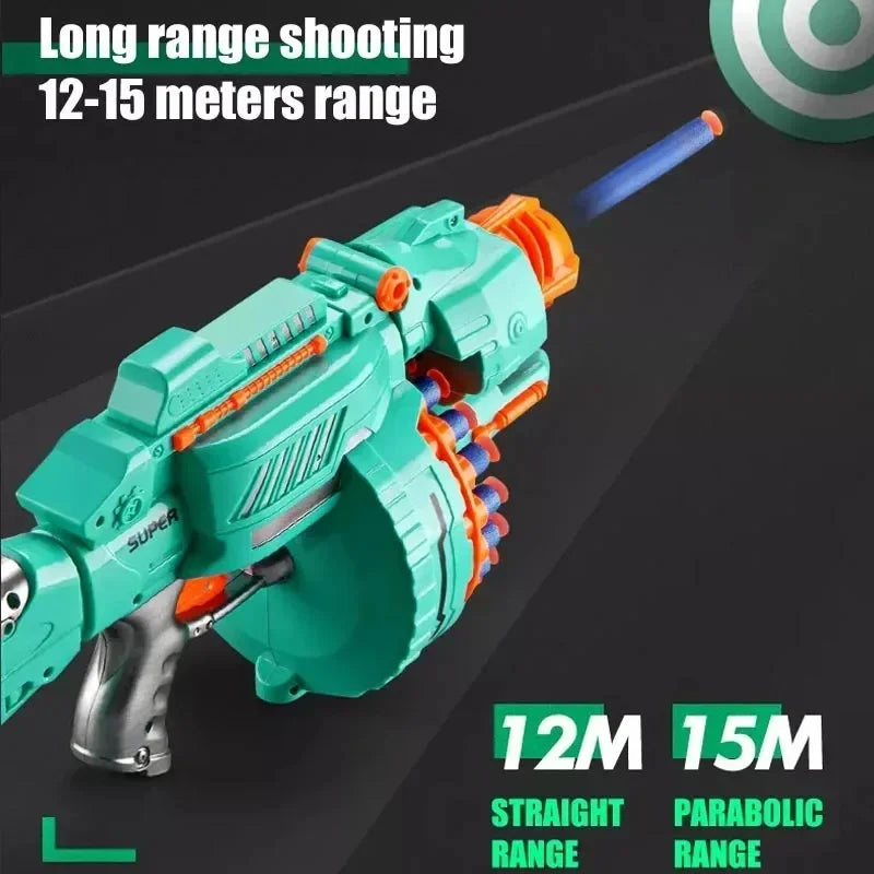 Kids Electric Nerf-Style Gatling Soft Bullet Gun Toy