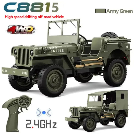 Willys RC 4WD Military Crawler Toy